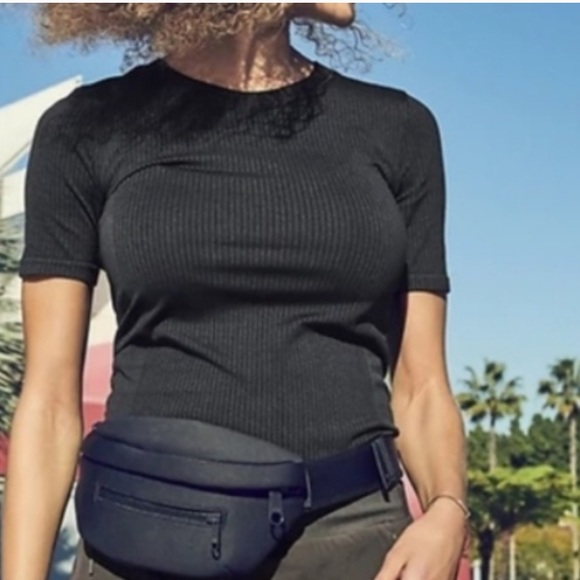 Athleta Tops - ATHLETA Black Renew Ribbed Tee